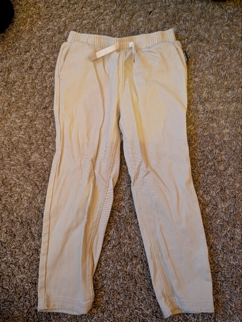 Eddie Bauer Cream Drawstring Chinos